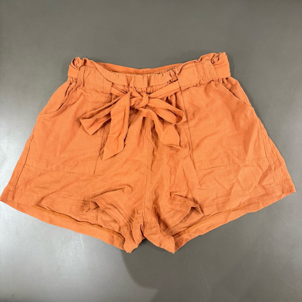 3/$10 🛒🛍️ SHEIN Women's Orange Tie-Waist Shorts - Size 12 / XL